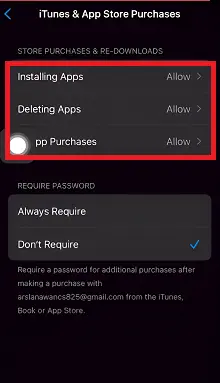 tick on “Allow” in the “Installing Apps.”