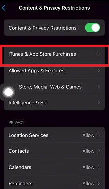 click on “iTunes & App Store Purchases.”